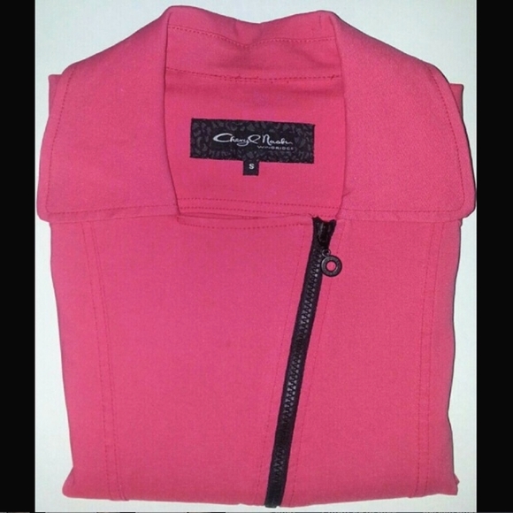 CHERYL NASH WINDRIDGE Stretch Calypso ZIP Blazer Business Casual PINK Homecoming - Picture 3 of 7